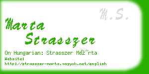marta strasszer business card